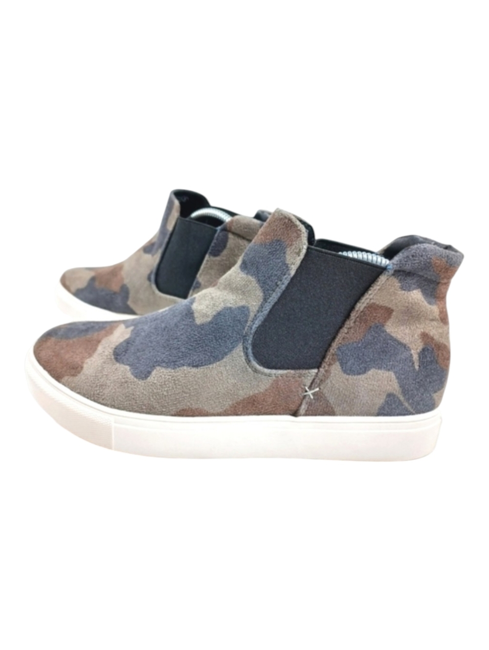 Very J Boutique Ankle Booties Camo Like New Sneakers Women's Size 9 White Sole